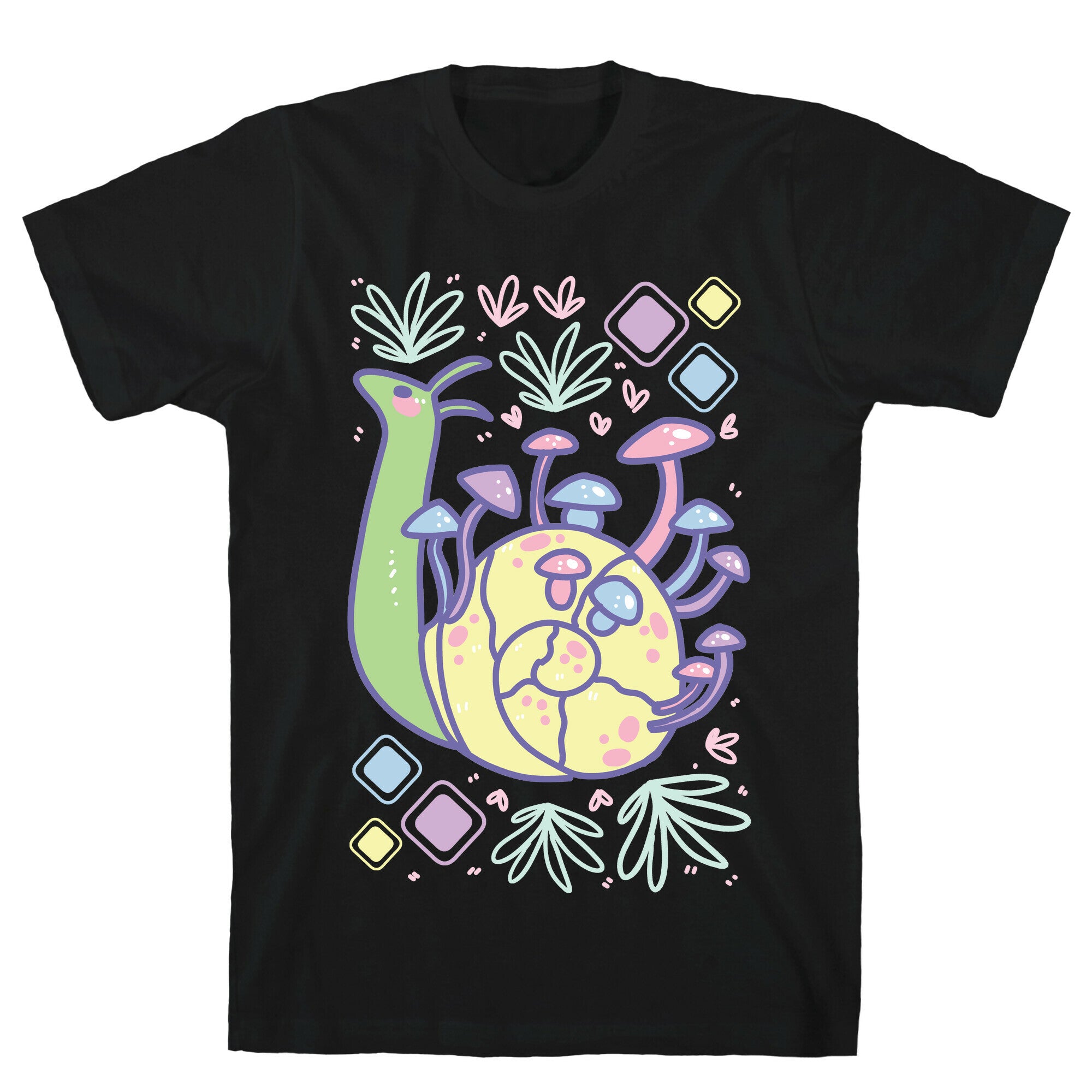 Pastel Mushroom Snail T-Shirt